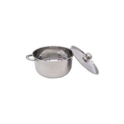 Stainless Steel Casserole Pot with Lid 24cm